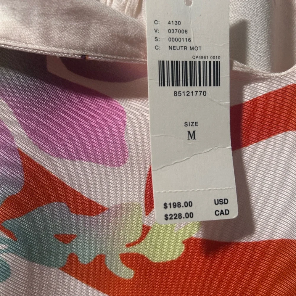 MAEVE Anthropologie Floral Mini Dress - Cream and Orange - Picture 6 of 7